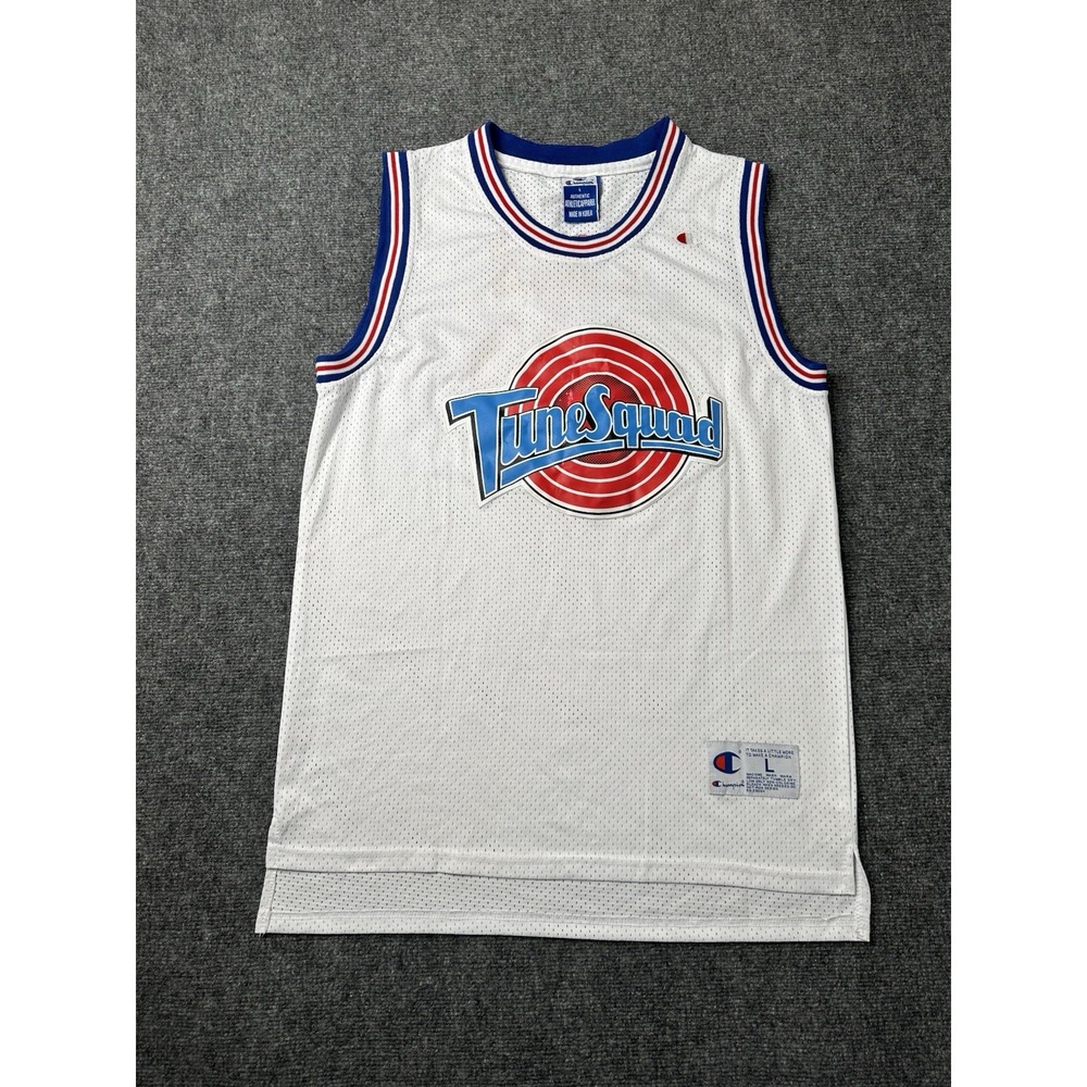 Mens Basketball Jersey Champion Tune Squad Lola #10 White, Size L